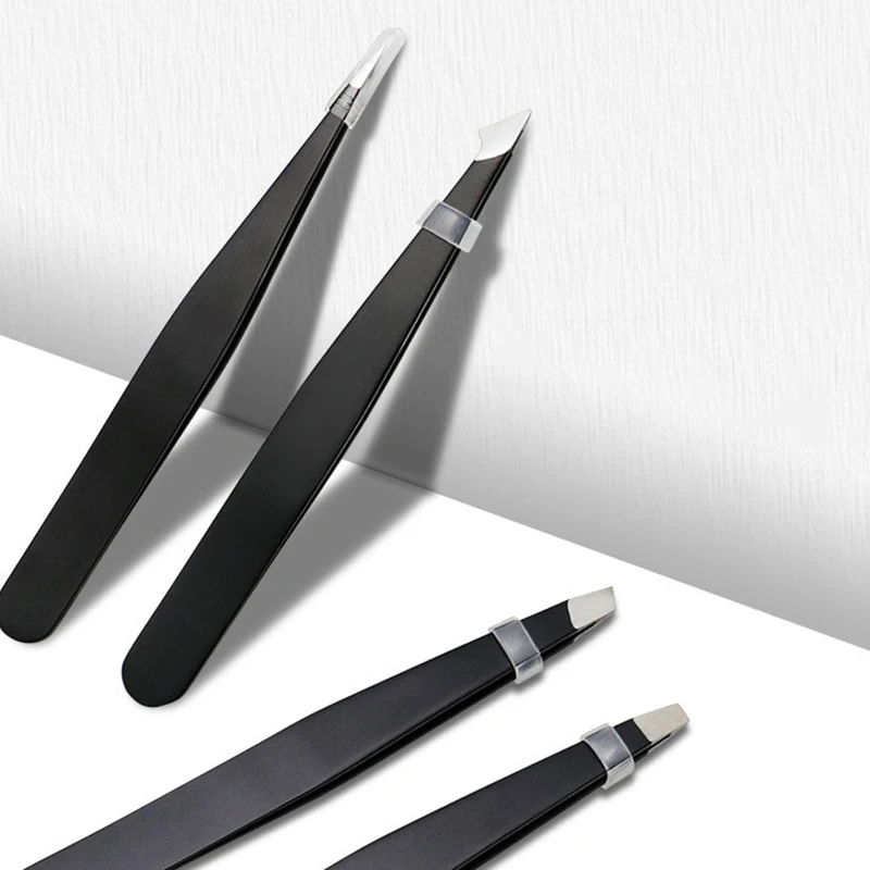 1 шт. черный для бровей Пинцет из нержавеющей стали Нержавеющая сталь волос Pluckers