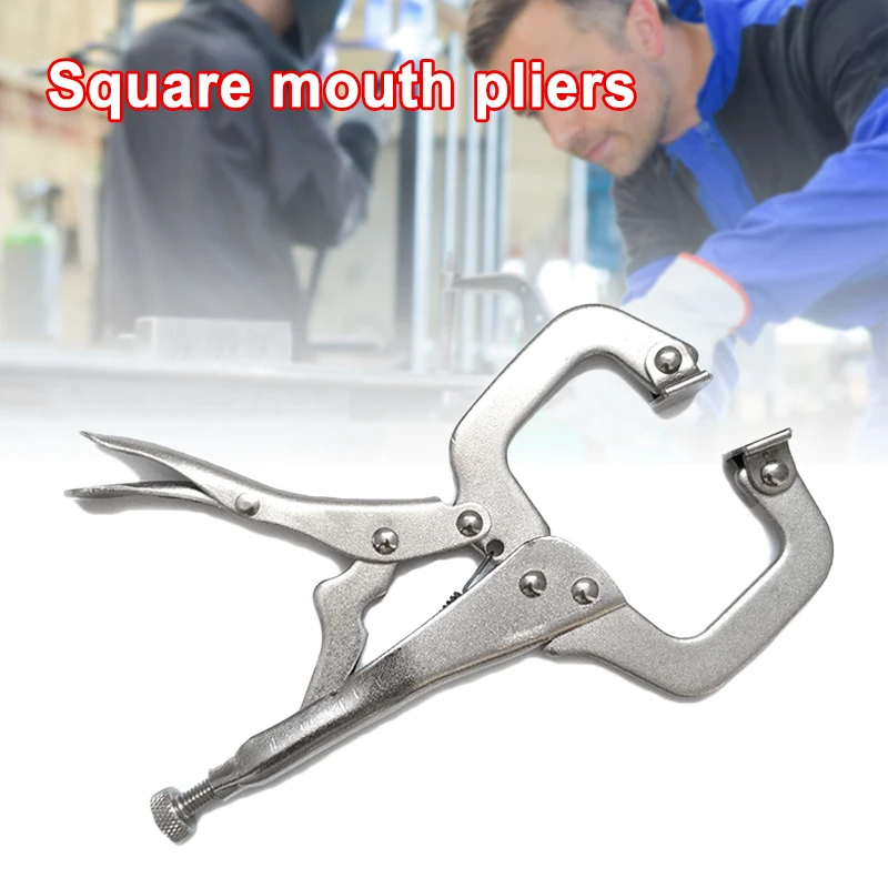 

C Clamp Locking Pliers with Swivel Pads Heavy-Duty Locking Pliers Woodworking Clamps Adjustable Nickel Plated C Pliers C