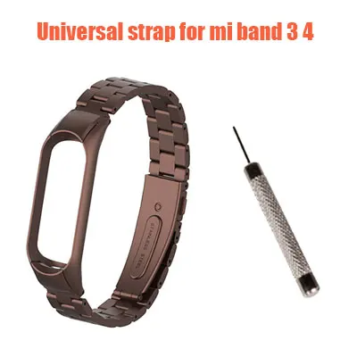 Style 2 with tool Металлический ремешок для mi Band 4 3 ремешок Xiao mi браслет из нержавеющей стали mi Band 3 4 ремешок для mi Band 4 3 браслеты Pulseira - Цвет: Style 2 with tool