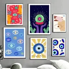 Lucky турецкий греческий синий глаз сглаза настенная Картина на холсте скандинавские постеры и принты настенные картины для декора гостиной