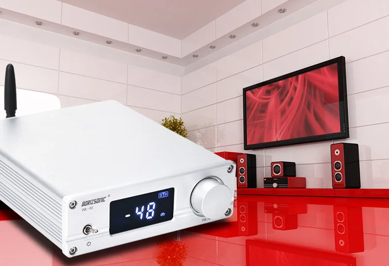 VOL-02 чистый затухание Объем предусилитель QCC3008 Bluetooth 5,0 APTX получения дистанционного предусилитель с светодиодный дисплеем