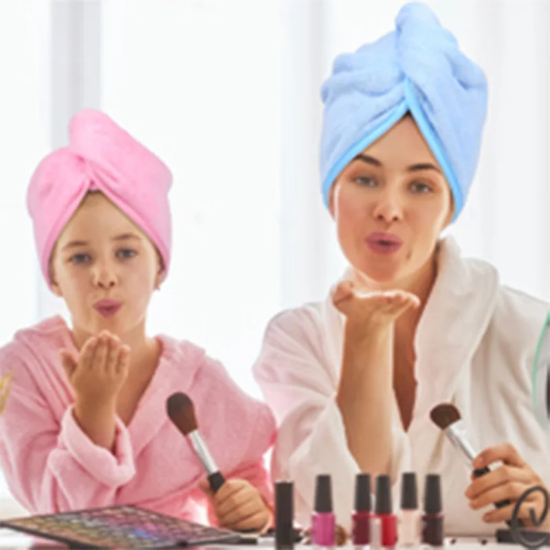 

Полотенце для волос из микрофибры, супервпитывающий Быстросохнущий тюрбан для сушки вьющихся длинных и густых волос, банная шапочка, полот...