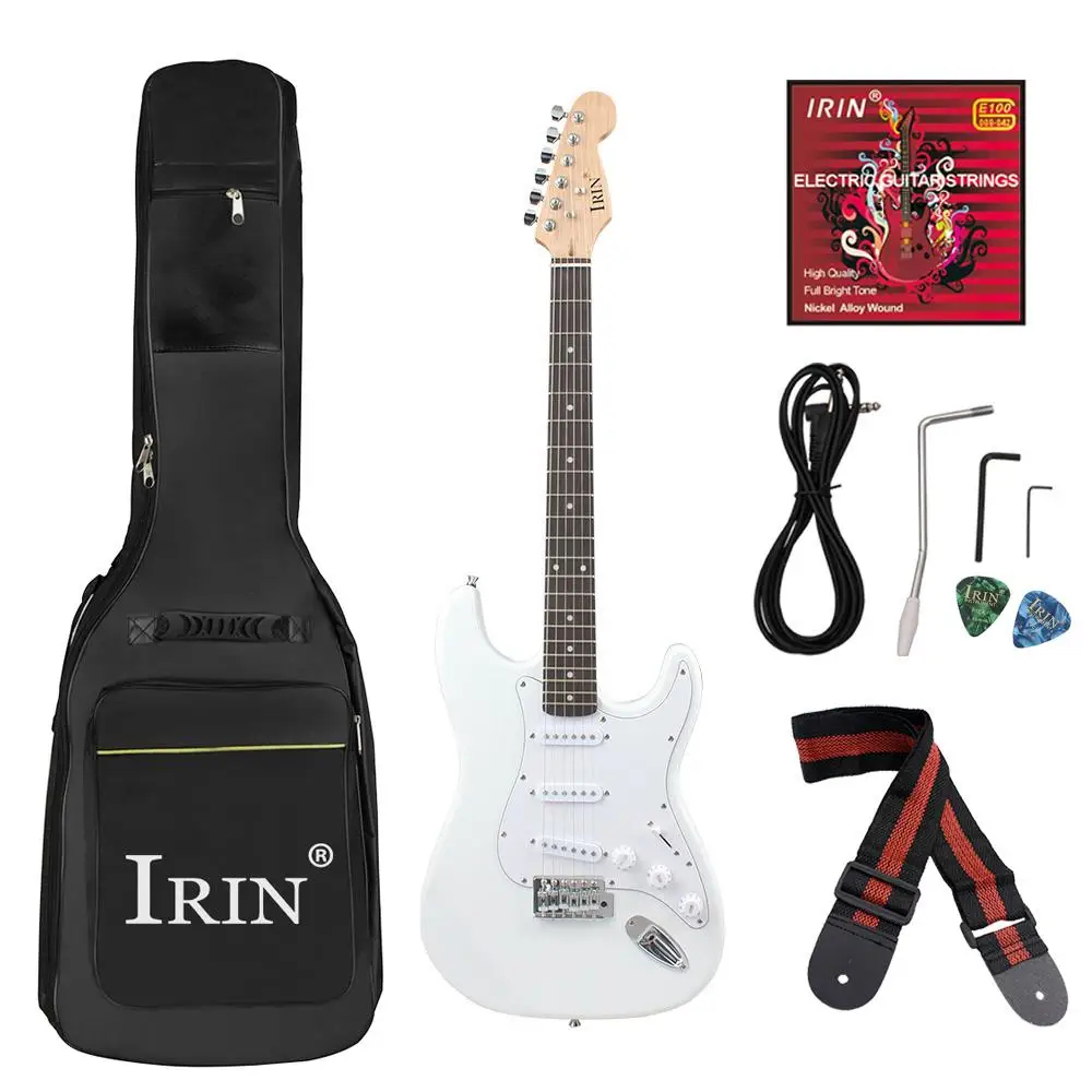 IRIN 38 дюймов 6 струн электрогитара гриф липа гитары ra с Gig Bag 300 см кабель для профессиональной производительности
