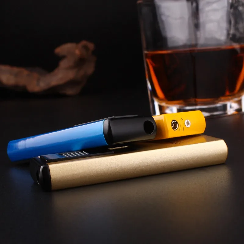 Металлическая струйная зажигалка ультратонкая длинная газовая ветрозащитная