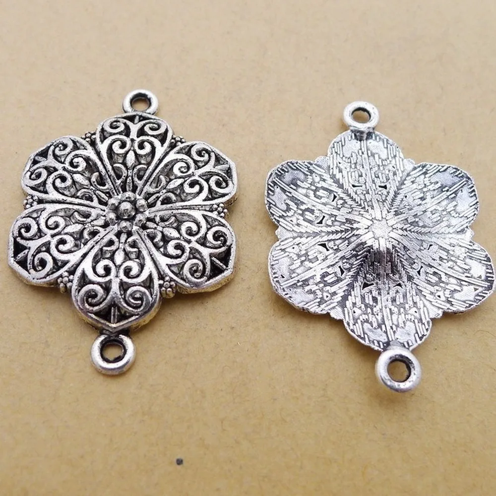 

50 шт., подвески в виде цветка, 41 мм x 31 мм