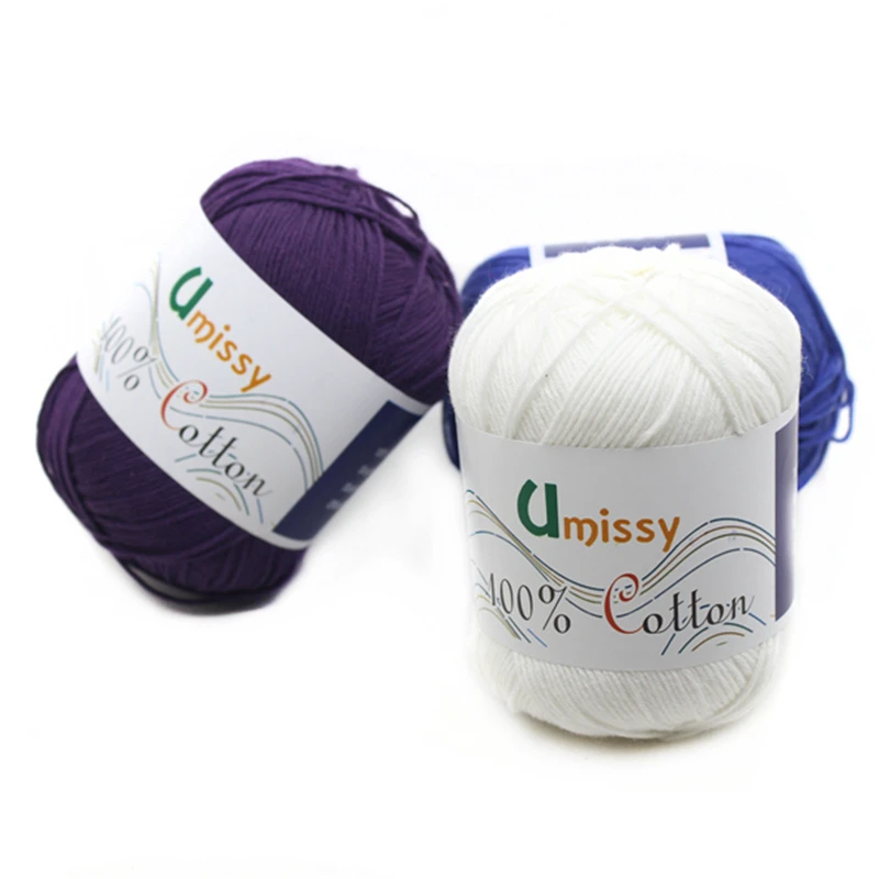 10 шт. трикотажная пряжа 100% Хлопок Вязание Пряжа для Вязания Пряжи Анти Пиллинг 500