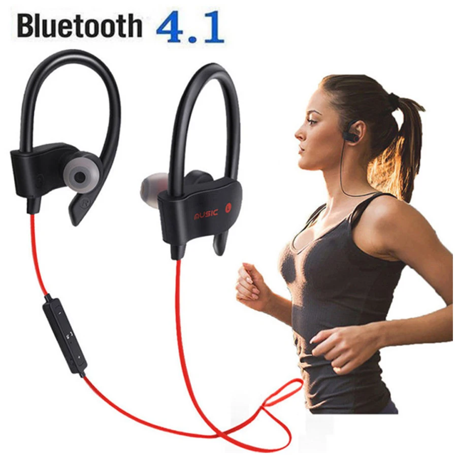 

Bluetooth Earphone Earloop Earbuds Stereo Bluetooth Headset Wireless Sport Earpiece Handsfree With Mic For All Smart Phones