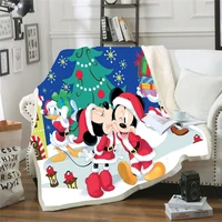disney cartoon christmas blanket fleece adults throw blanket boy bed linings plush blanket 3d microfiber kids gifts