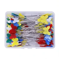 100pcspack patchwork needle craft flower button head pins embroidery pins for diy quilting tool sewing accessories