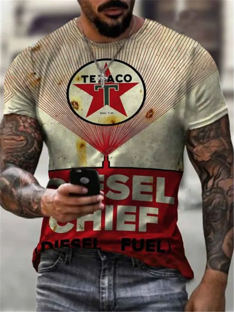 

Summer men's casual T-shirt loose large size street hot style printing casual short-sleeved trend fashion men's slim fit