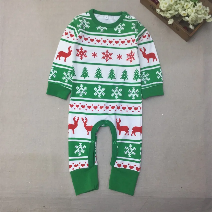 Рождественский комбинезон для маленьких мальчиков и девочек Зимняя Красная