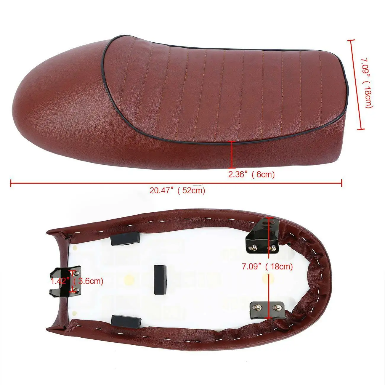 Седло Samger для мотоциклистов кафе Racer винтажное седло коричневая Подушка