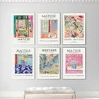Французские ретро-постеры с рисунком цветов Анри Матисса, абстрактные настенные картины для гостиной, домашний декор