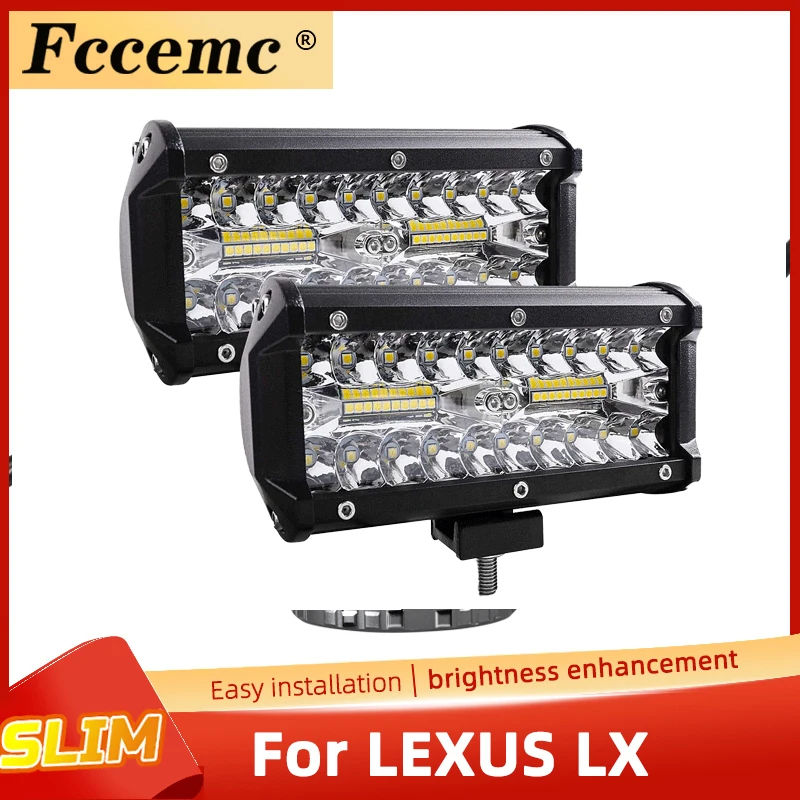 

Trucks Slim Focos Beacon Cars Led Lightbar Faro Fso Luminescence Magnetic Drl Jeepies Ditch Running Additional Lada For Lexus LX