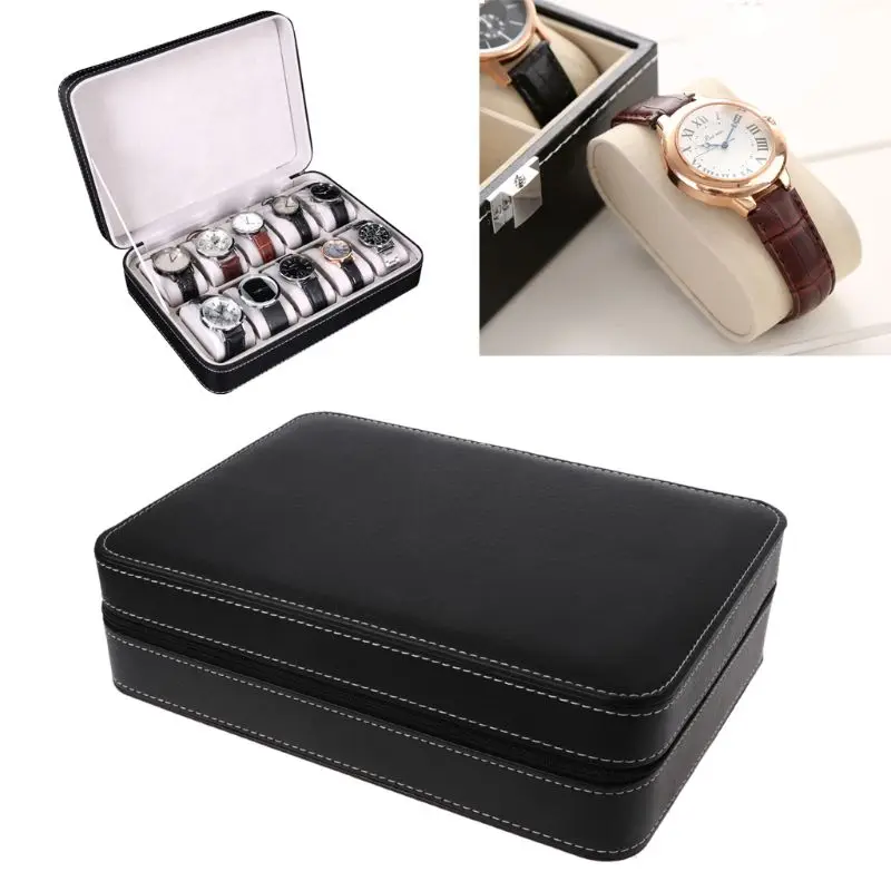Leather Display Case Organizer Jewelry Cushion Storage Set