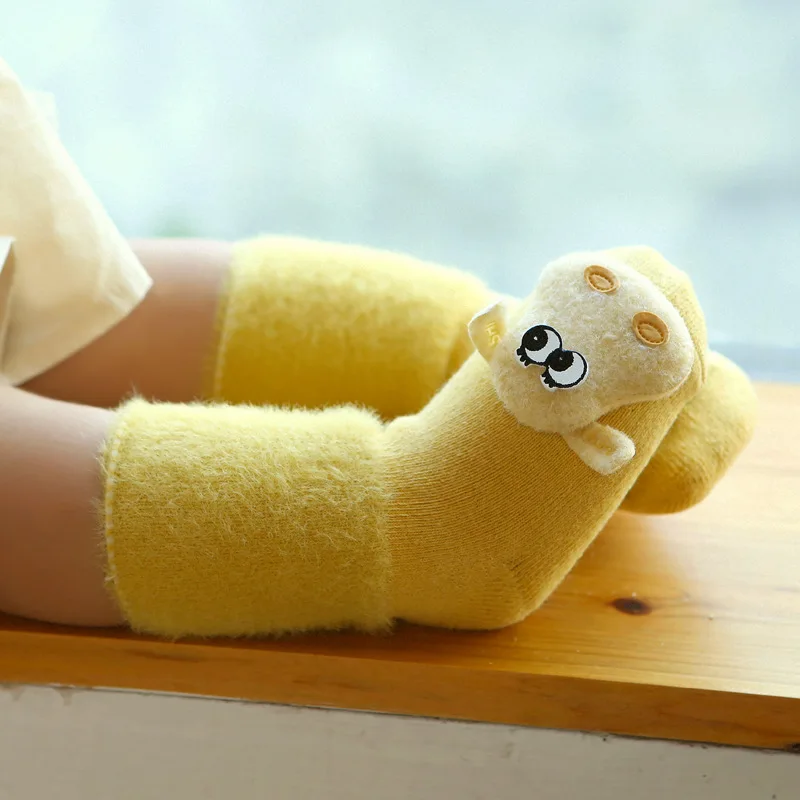 Calcetines gruesos de algod&oacute;n suave para ni&ntilde;os y ni&ntilde;as, medias de animales de dibujos animados para reci&eacute;n nacidos, calcet&iacute;n de suelo c&aacute;lido-3