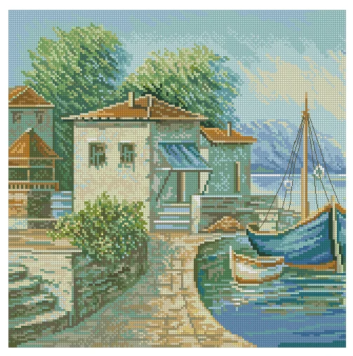 

Морской пейзаж, корабль, наборы для вышивки крестиком, вышивка 14 карат, непечатная вышивка, высокое качество, сделай сам, украшение ручной ра...