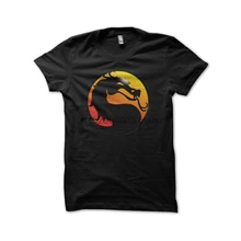 Мужская футболка с логотипом Mortal Kombat цветные черные футболки