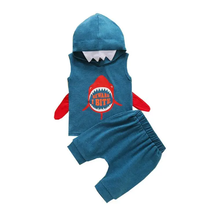 Костюм для новорожденных мальчиков и девочек с капюшоном топы без рукавов