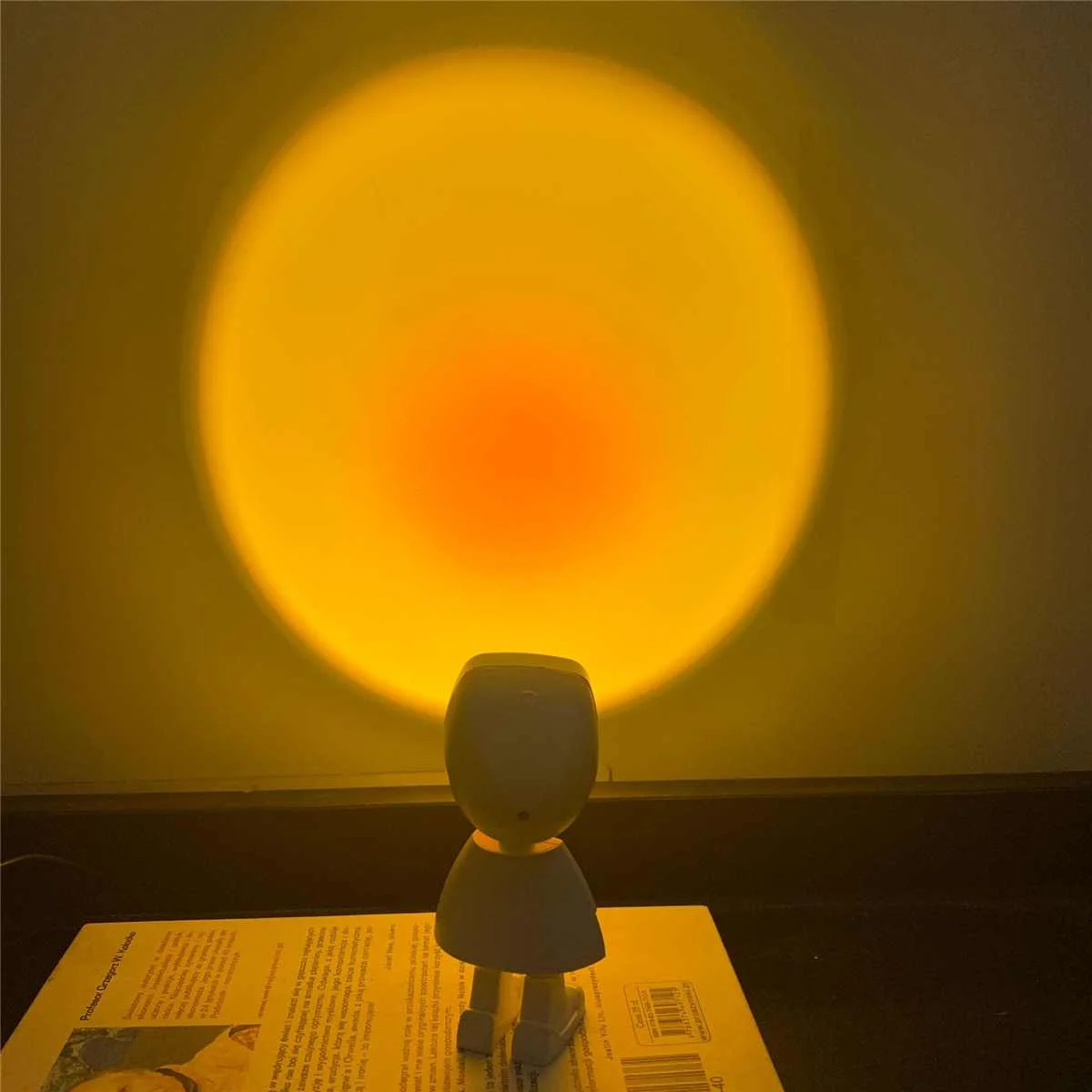 

USB Bedside Table Lamp Powered Bedroom Toilet Lamp Toy Night Light Robot Lamp Neon Light Projector Lamp LED Atmosphere Light