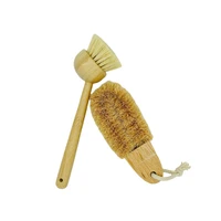 kitchen scrub brush natural cleaning brush set bamboo and coconut fibers bristles dish brush for dish bottle vegetable