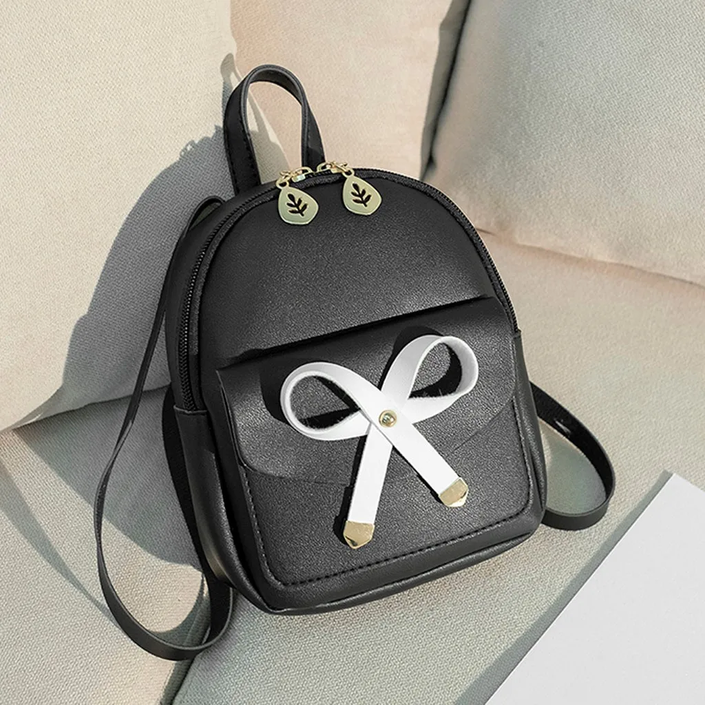 Black 30# Новая мода леди плечи маленький рюкзак кошелек с надписью мобильный телефон Студенческая школьная сумка книжные сумки - Цвет: Black