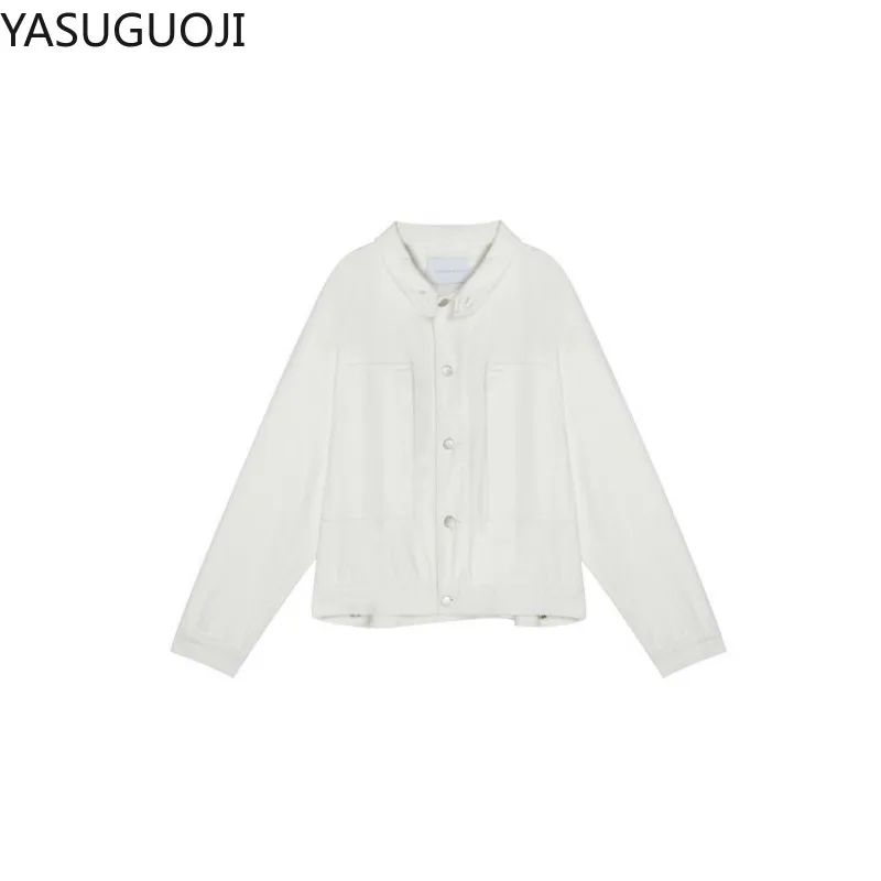 

YASUGUOJI Denim Korean-Style Loose Casual Autumn 2020 New Fashion Jeans Coat Women's Fashion Female Jacket Casual Solid