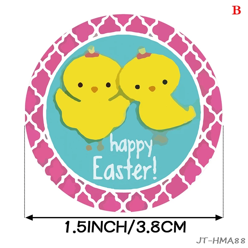 

500Pcs Easter Stickers Cake Baking Labels Easter Party Gift Bag Box Seal 2021