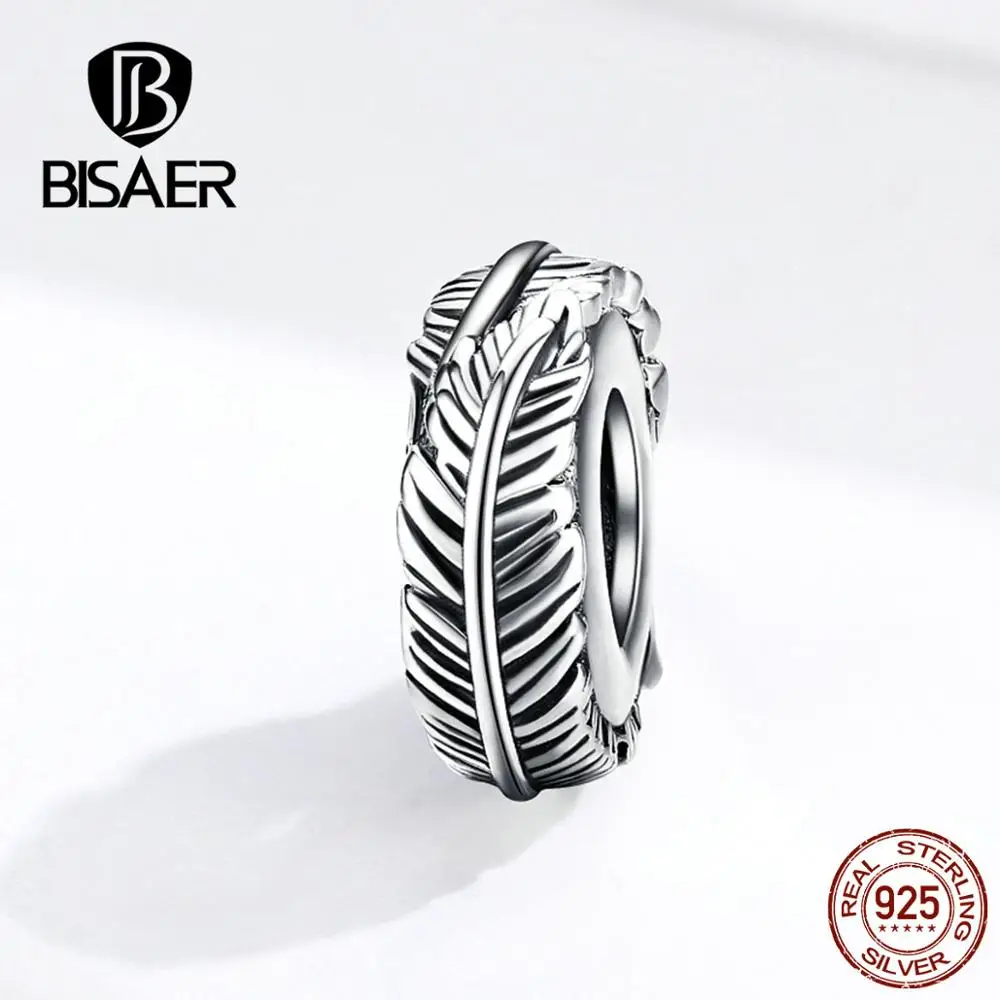 BISAER 925 пробы Серебряный разделитель Вишневое сердце голубой глаз пробка в виде цветка бусины Шарм подходит браслет DIY аксессуары ювелирные изделия