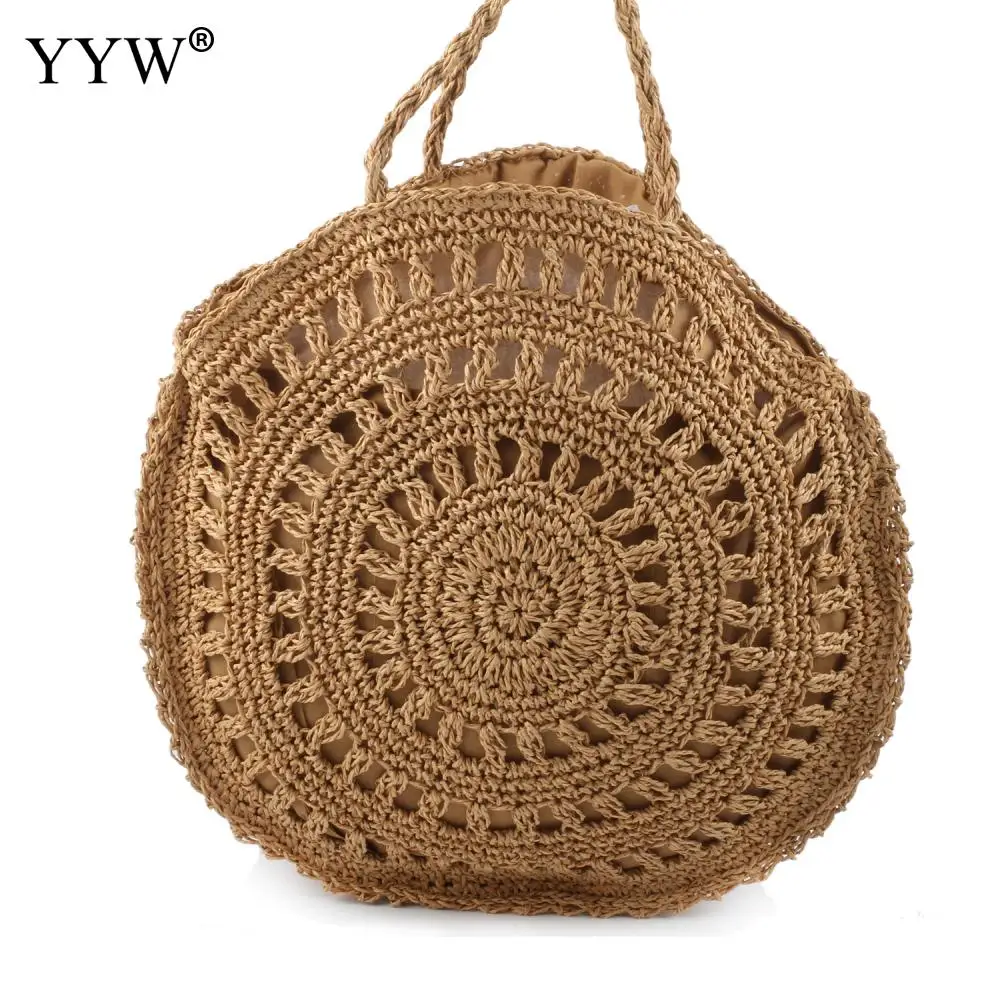 

Straw Beach Bags For Women 2020 Korean Bohemia Style Shoulder Bag Casual Weave Women'S Handbags Large Capacity Shopping Totes