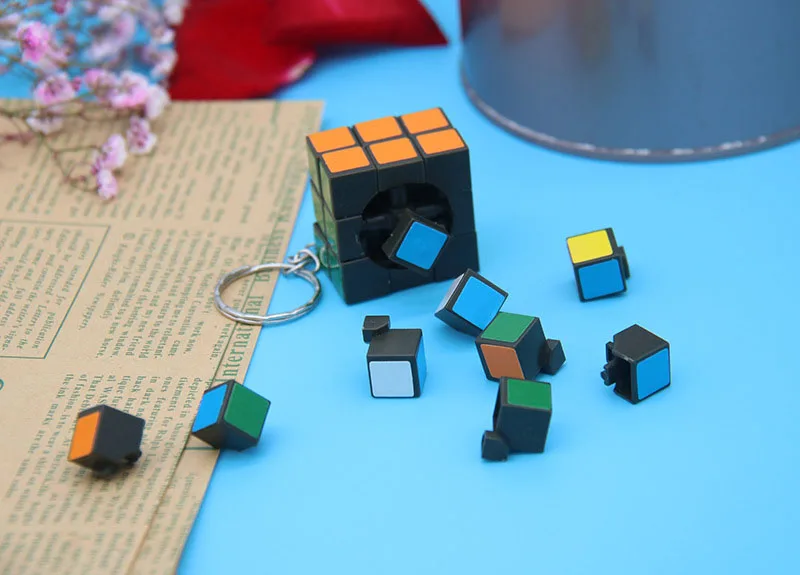 Детские Волшебные кубики брелок 3x3x3 3 см кулон Твист Головоломка игрушки для