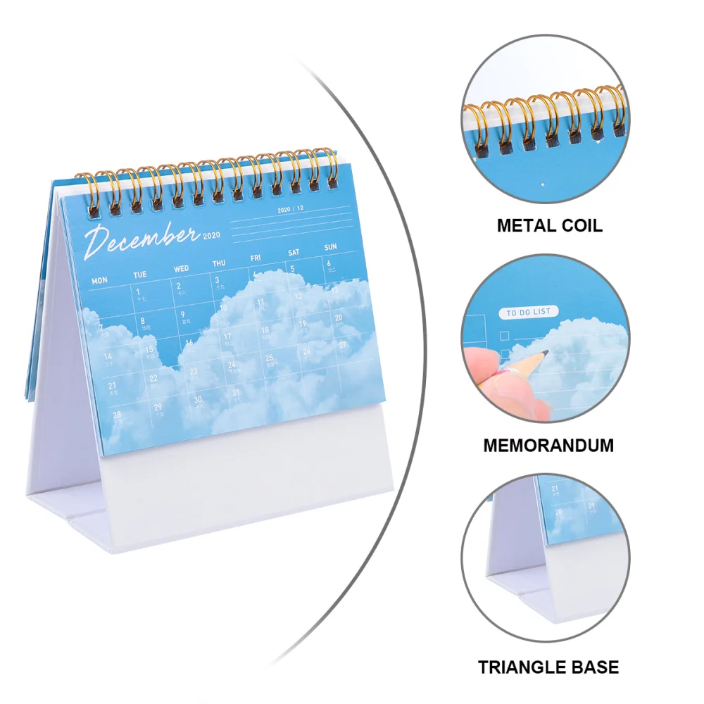 

1Pc 2021 Mini Table Calendar Fashion Coil Calendar Desk Decoration (Small)