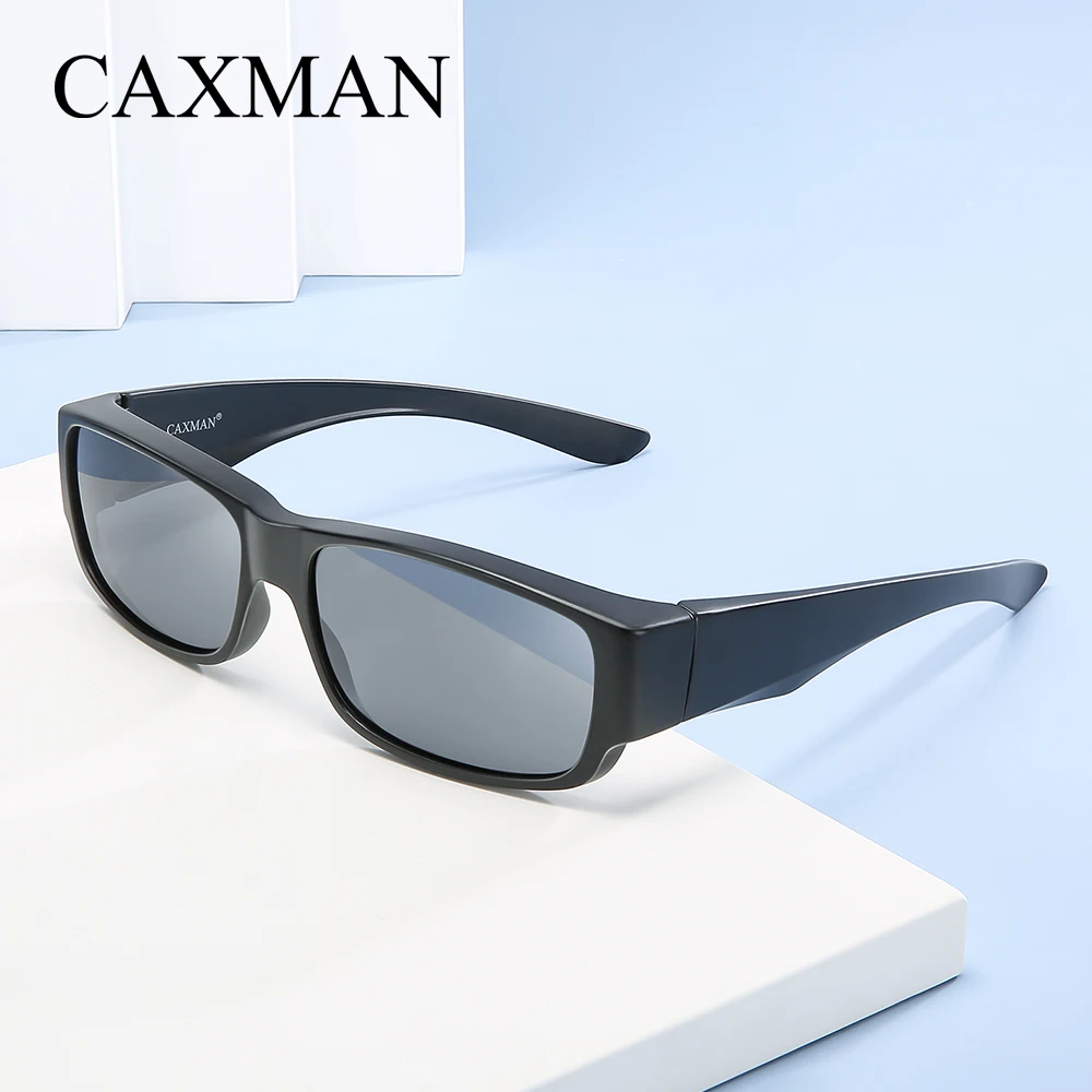 

CAXMAN Polarized Fits Over the Glasses Sunglasses for Men Women Prescription Eyewear Small Size 100% UV Protection