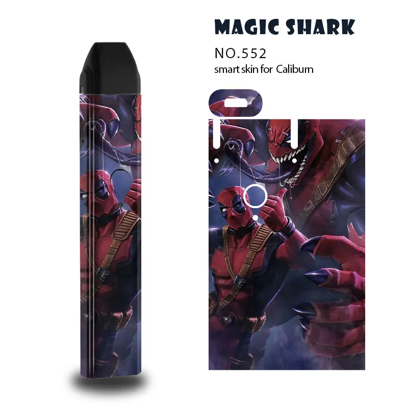 Чехол Magic Shark Skull Deadpool Venum Spider Man чехол Железный человек пленка для кожи Uwell Caliburn