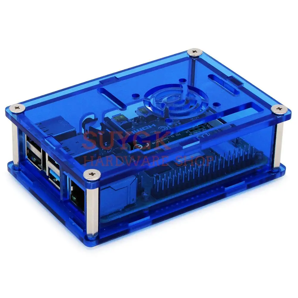 Прозрачный/черный/красный/синий Raspberry PI 4 корпус коробка полиметилметакрилатные акриловые корпус PI4 модели B 1 ГБ/2 ГБ/4 ГБ пластиковый корпус оболочка