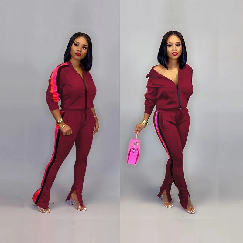 Зимний женский спортивный костюм с v-образным вырезом полный рукав куртки на