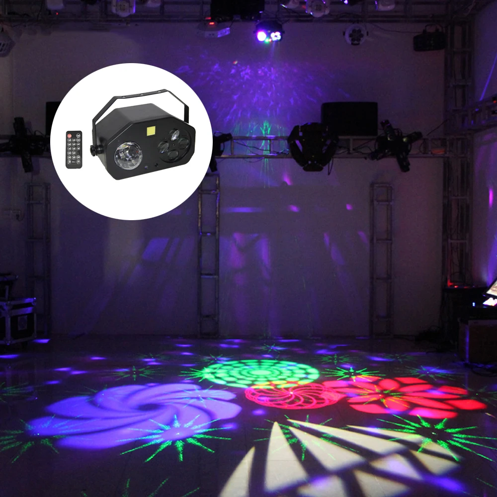 Magic Ball Laser Pattern Strobe 4IN1 DMX512 Stage Effect Lights Good For DJ Disco Birthday Party Wedding Led Lights Decorations