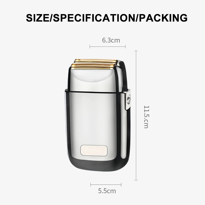 

All-metal powerful foil electric shaver hair rechargeable shaving machine for men beard electric razor barber finishing fades