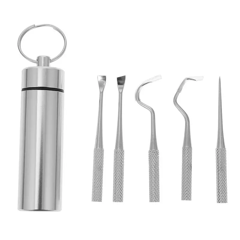 

1 Set Stainless Steel Toothpick Premium High Grade Prime Sturdy Cleaning Tool Cleaner Toothpick for Indoor