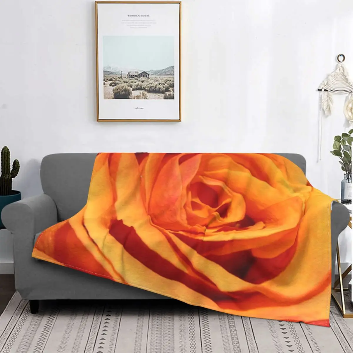

Manta a cuadros para cama, colcha de color rosa y naranja, 150