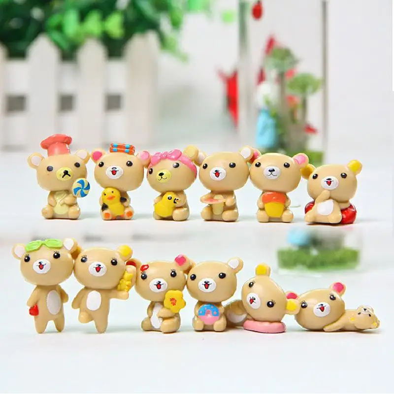 

12 Pcs/set Mini Little Animal Toy Pvc Texture Of Material Hand-made Cartoon Cute Doll Action Figures Toys For Desktop Decor