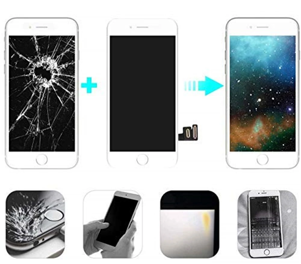 HD светодиодный экран для iPhone 6 6s Plus 6Plus 7 plus 8 ЖК-экран с 3D сенсорным экраном