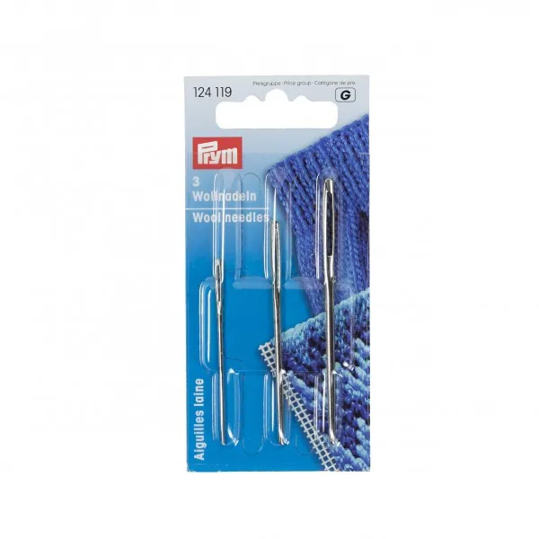 

124119 Germany PRYM Wool needles with blunt point No. 1, 3, 5
