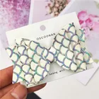 1 предметов; Милые принты; Зимние детские носки в виде рыбьей чешуи; Блеск 3,6 дюймов Луки резинки для волос заколки вечерние заколки для волос для маленьких девочек