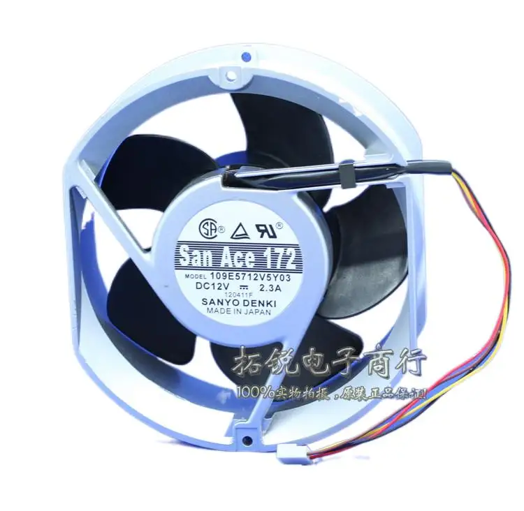 Sanyo172 109e5712v5y03 прямой поток 12 В 2.3a поддержка PWM двойной шариковый вентилятор