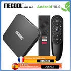 ТВ-бокс Mecool, Android 10 KM9 Pro Classic, Amlogic S905X2, 4K, HDR, хромированный, с голосовым управлением, медиаплеер, смарт-устройство для Netflix