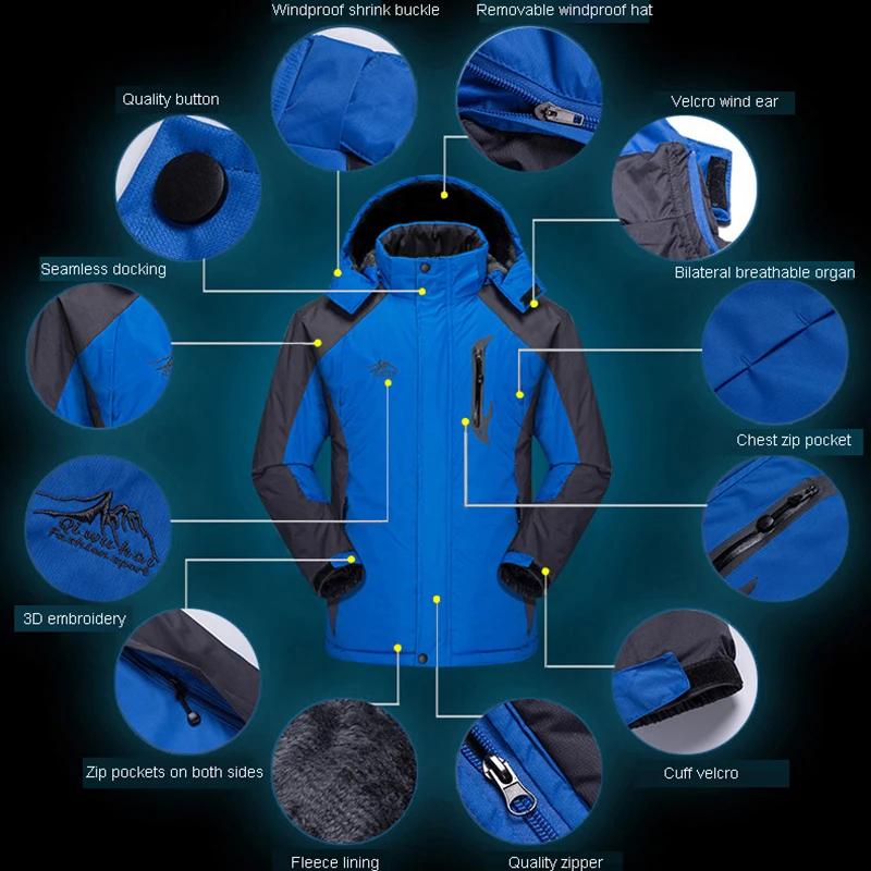 Лыжный костюм для мужчин зимние лыжные куртки набор уличные термальные