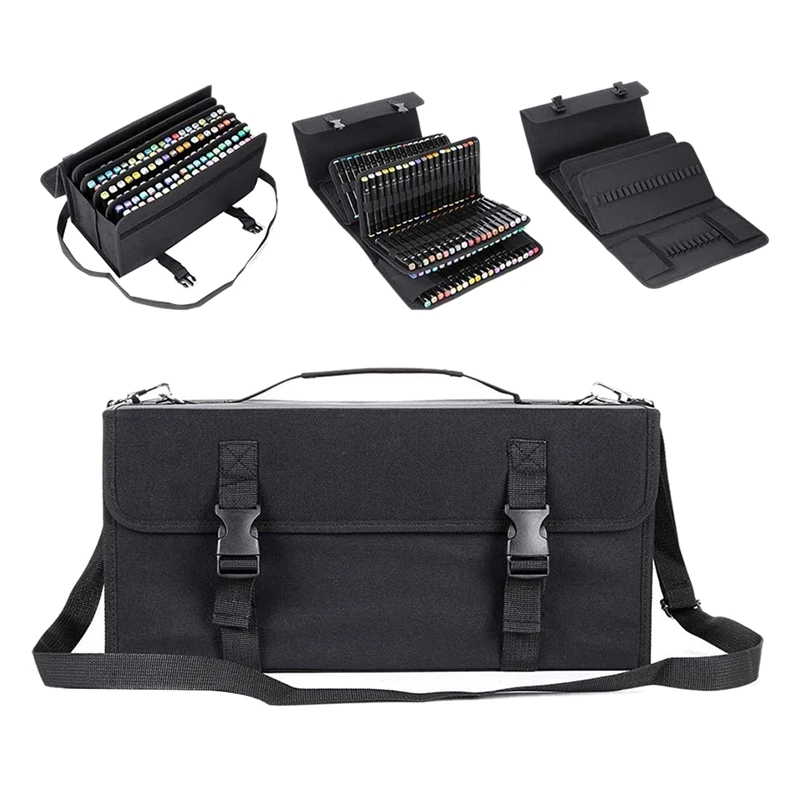 

Shoulder Bag Tote Bag Marker Pen Bag 168 Hole Marker Storage Bag Art Painting Bag