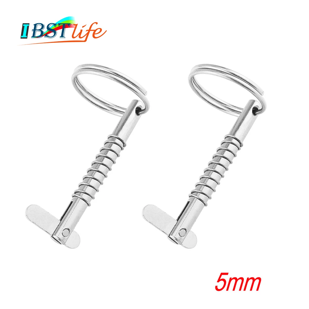 

2PCS 5mm BSET MATEL Marine Grade 316 Stainless Steel Quick Release Pin for Boat Bimini Top Deck Hinge Marine hardware Boat
