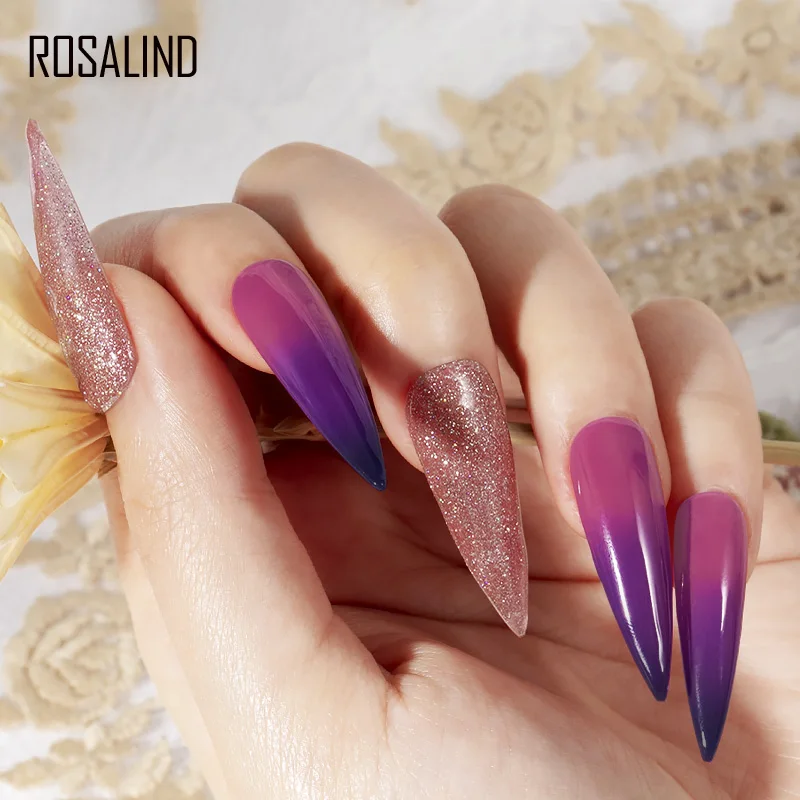Гель-лак ROSALIND для ногтей кошачий глаз полуперманентный Гибридный лак дизайна
